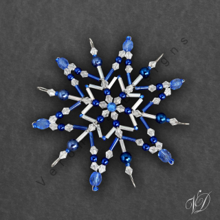 Vánoční korálková hvězda 0360 (PEVNÁ A NEREZ) Christmas bead ornament