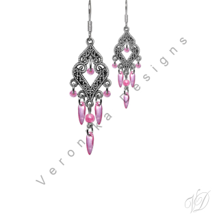 Náušnice korálkové 1085A Originální bižuterie