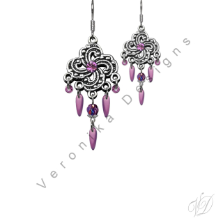 Náušnice korálkové 1280A Originální bižuterie