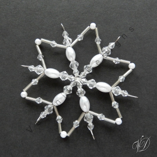 Vánoční korálková hvězda 0478 - Kolekce Silver (PEVNÁ A NEREZ) Christmas bead ornament