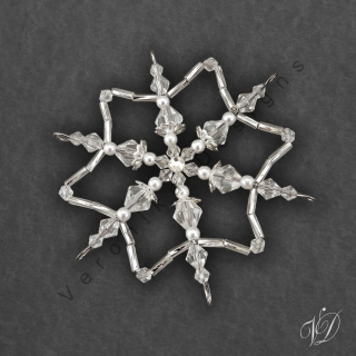 Vánoční korálková hvězda 0261 (PEVNÁ A NEREZ) Christmas bead ornament