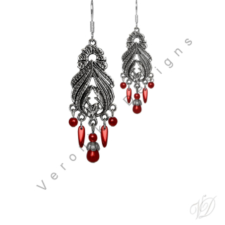 Náušnice korálkové 1095 Originální bižuterie