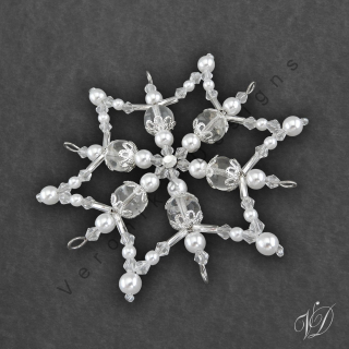 Vánoční korálková hvězda 0272 (PEVNÁ A NEREZ) Christmas bead ornament