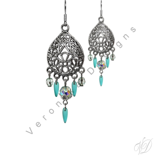 Náušnice korálkové 1198 Originální bižuterie